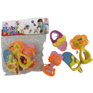 Brinquedo Infantil Bebê Kit de Chocalhos e Mordedores