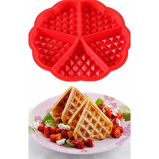 Forminha de silicone Waflle coração formato flor formato redondo para bolos cupcakes muffins doces (1)