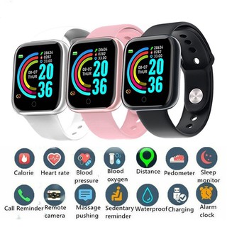 relogio Y68 com alça rosa Bluetooth Relógio Inteligente Com Monitor De Fitness Arterial Smartwatch Na Promoção relógio feminino pulseira masculina