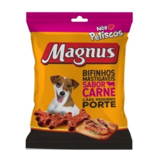 Bifinho Magnus 500g sabor Carne formato de ossinho - Ótimo para adestramento - Petisco para cães. Pet cachorro