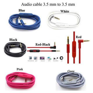 Replacement Audio Cable Cord Wire Microphone Control For Beats by Dr Dre Headphones Solo Studio Pro Detox Wireless Mixr