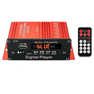 Amplificador De Som Com Bluetooth Fm Usb 2 Canais Audio Receiver 200w