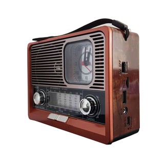 Rádio Com Relógio Retrô Vintage Am/fm Bluethoot Usb Bateri ec105 - KWSHOPEES10058 (3)