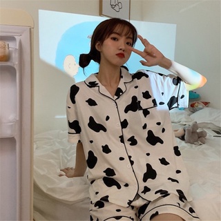 Pijama Feminino Com Estampa De Vaca Simples