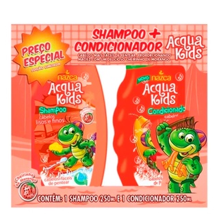 Kit Acqua Kids Shampoo 250ml + Condicionador 250ml De Morango Vegano Nazca (1)