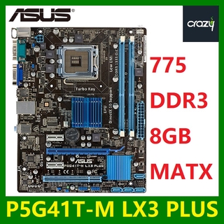 Asus P5G41T-M LX3 Plus Desktop Motherboard G41 Socket LGA 775 DDR3 8G u ATX UEFI BIOS used Mainboard