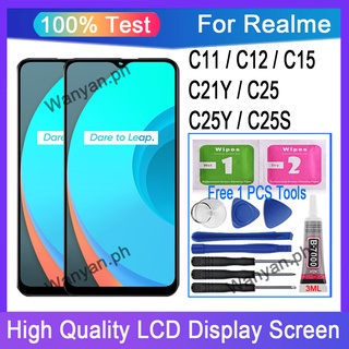 6.5 " Original Realme C11 2020 C12 C15 C21 C25 C25Y C25s Display LCD Touch Screen Substituição Digitador Assembléia
