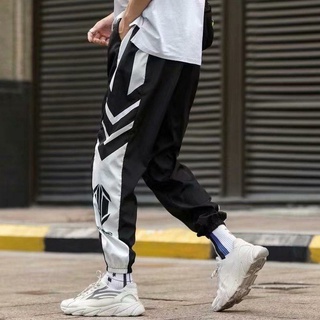 Calças Casual Homens Hip Hop Calca Jogger Streetwear Calça Cargo Moda Corredores Faixa Calças (7)