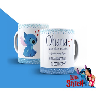 Caneca Personalizada Stitch Ohana Means Família Mega Oferta!