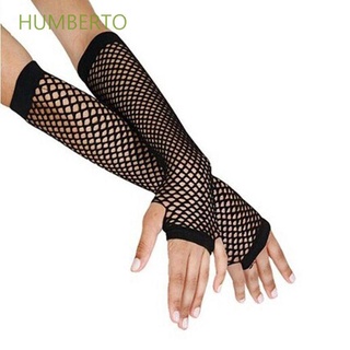 HUMBERTO for Woman Gothic Black Punk Neon Arm Gloves Fishnet/Multicolor