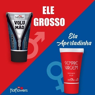 Gel Sempre Virgem Adstringente + Gel Volumão - Kit Casal Quente SEXSHOP