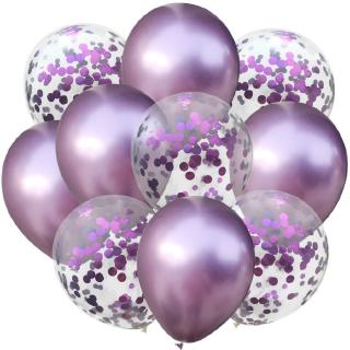 Balão de confete de 10 peças e balão metálico misturado com vista incrível para sua festa decorações de aniversário (9)