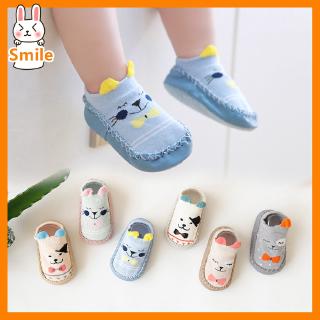 Sapatos / Meias de Algodão para Bebê com Desenho e Sola Antiderrapante 6-24 Meses Unissex (1)