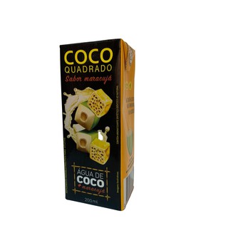 Água De Coco Quadrado 200ml Sabor Maracujá Original Drink Promoção Envio Já