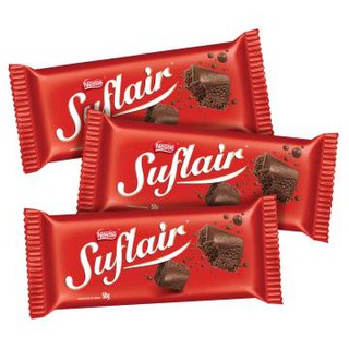 Kit 3 unidades de Suflair Chocolate Aerado Nestlé 150g (3 unidades avulsa de 50grs cada)