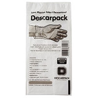 Luva Plástica Estéril Descarpack pct com 100 unid