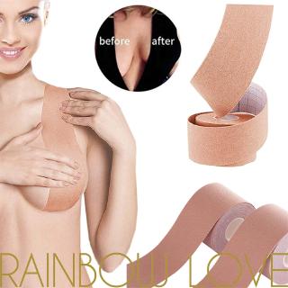 Popular Women's Boob Tape Chest Paste/Ladies Invisible Magic Bra Tape/Soft Silicone Self Adhesive Breast Lift Up Tape