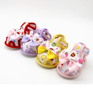 Sapatos De Verão Sandálias Com Laço Fofo Para Bebês (1)