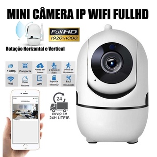 Mini Camera IP FullHD Wifi Visão Noturna Sensor de Movimento Rotação PTZ (1)