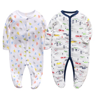 Newborn Baby Boys Clothes Cotton Dinosaur and Bear Print Pajamas Long Sleeve Baby Romper