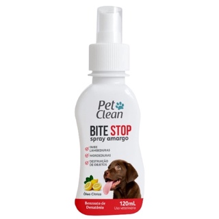 Bite Stop Spray Amargo Anti Lambida/Mutilação Para Cães e Pets Roedores 120ml - Pet Clean