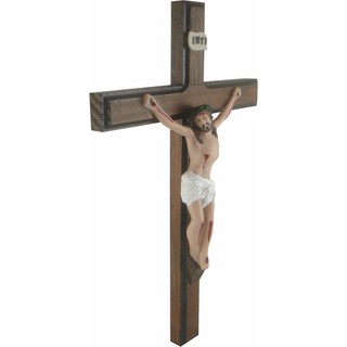 Estatueta Jesus Crucificado 39 Cm de parede - Crucifixo - Jesus - Inri