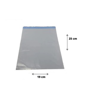 100 Envelope Saco - Plástico Liso - 19x25 envelope para envio de produtos com aba adesiva
