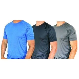 Camiseta Dry Fit Masculina 100% Poliéster Academia Corrida Fitness Proteção UV VÁRIAS CORES