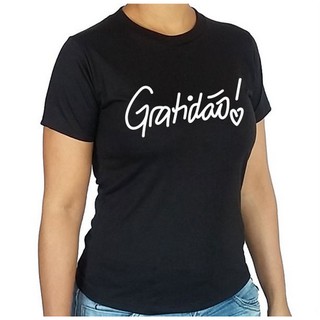 Camiseta Feminina Gratidão - Camisa Baby Look T-shirt Frases (1)