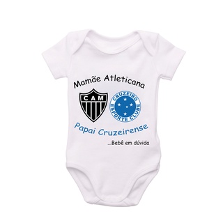 Body bebe personalizado Atletico e Cruzeiro