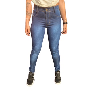 Calça Jeans Feminina Skinny Lavagem Clara Escura Lisa Destroyed Rasgada Cintura Alta Elastano Levanta Bumbum Alta Qualidade Promoção