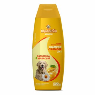 Shampoo e Condicionador Clareador 2 Em 1 Para Cachorros e Gatos Camomila e Maracujá 500ml