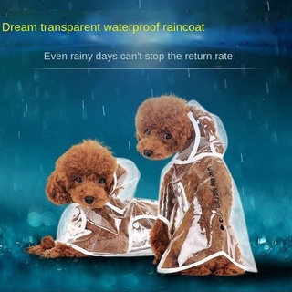 Capa De Chuva Transparente Para Cachorros / Roupas Para Cães (4)