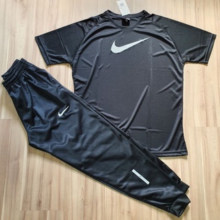 Conjunto Nike Camiseta Dry Fit Calça Chimpa logo refletivo