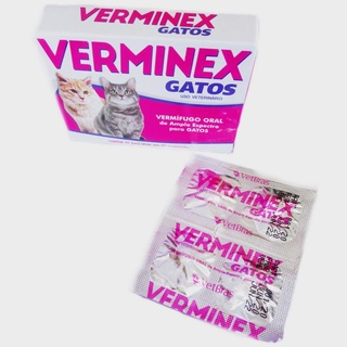 Remédio de vermes oral para gatos Verminex c/4 comprimidos