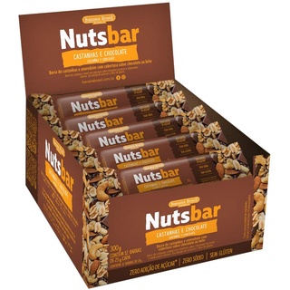 Nutsbar Caixa 12 Barras com 25g Cada Alimentação Saudável Nuts Escolha o Sabor