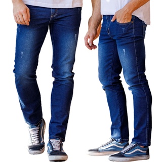Calca Jeans Masculina Slim Corte Reto Tradicional Com Elastano