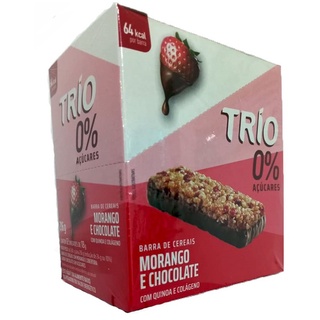 Barra de Cereal Trio Morango com Chocolate Zero Açúcar 12 unidades 240g