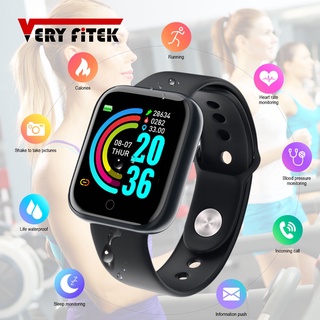 Pro Relógio Inteligente Y68 Bluetooth Rastreador De Fitness Sports Watch Heart Rate Monitor De Pressão Arterial Pulseira Para Android IOS