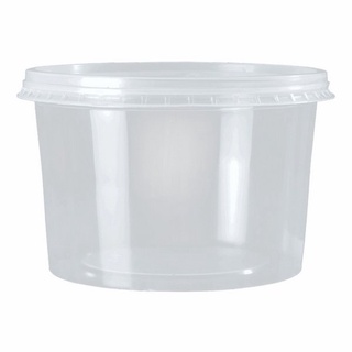 50un Pote Plástico Descartável C/ Tampa 1000ml (1 litro) (1)