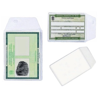 Porta documento / porta cartão transparente plástico para rg