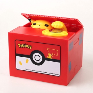 Ready Stock Cofre Eletrônico do Pikachu para Dinheiro Moedas Cofrinho de Plástico para Guardar (1)