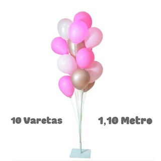 Suporte para balão/bexiga de chão 10 varetas - 1metro Decoração com Balões