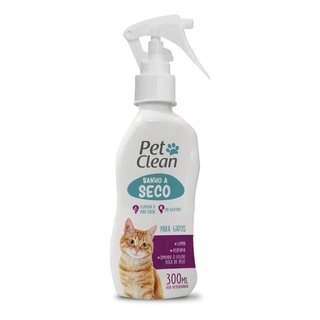 Banho A Seco Líquido Para Gatos Sem Enxágue 300 Ml - Pet Clean