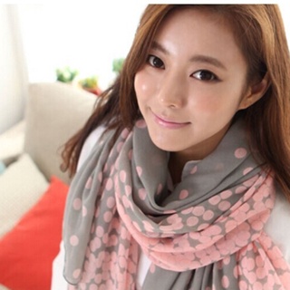 Women's Sand Towel Korean Fashion Talasite Bali Polka Dot Print Scarf Yarn Size Autumn and Winter Models (5)