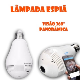 Lampada camera 360° Hd espiao Wifi V380 Ocultar with led light destiny (5)