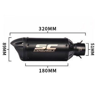 Universal Sc Projeto De Escape Da Motocicleta Modificado 51mm Silenciador De Aço Inoxidável Para Ktm 390 R15 Z250 (2)