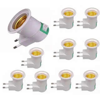 kit 10 unidades Soquetes E27 Bocal Lâmpada Tomada Chave Liga Desliga tomada de lampada