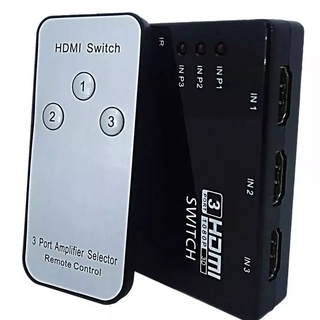 Mini Hub Switch Chaveador Seletor HDMI Controle 3x1 4K HD