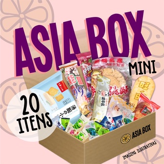 Asia Box Mini - 20 itens - kit de doces e snacks asiáticos)